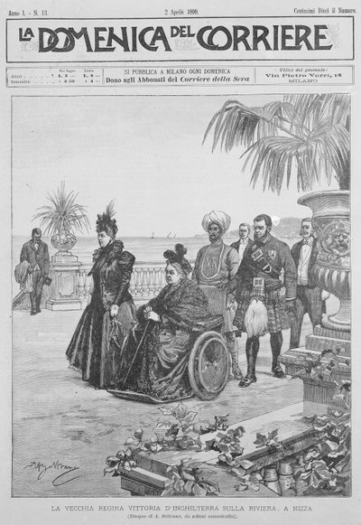 La regina Vittoria sulla Riviera italiana, copertina di 